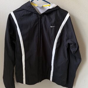Nike Black Jacket with White Stripes